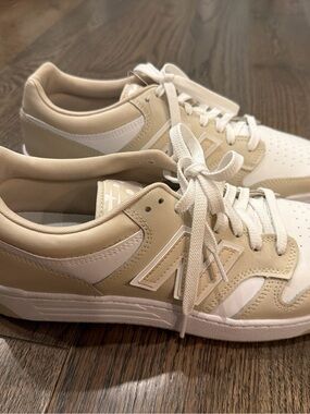 New Balance Men’s 480 Low Tan and White Sneakers size 11.5 New